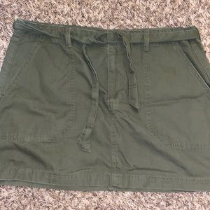 Army Green Mini Skirt